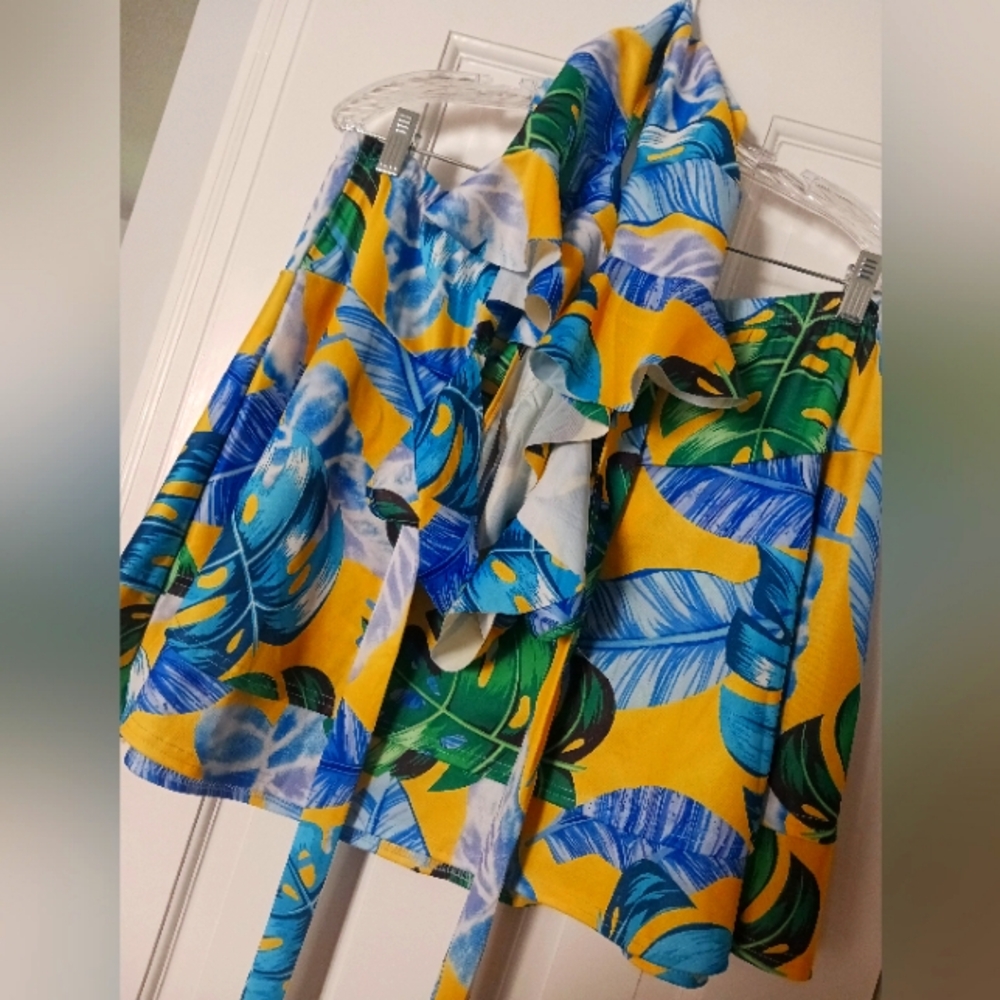2 piece crop top and skirt set from xpluswear.com.